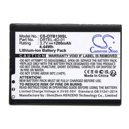 Replacement Battery for myPhone  1075 – Mobile, SmartPhone – 1200mAh / 4.44Wh / 3.7V