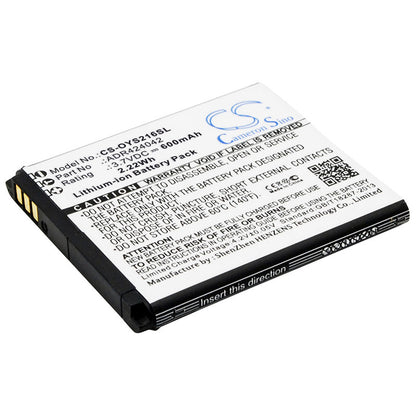 Replacement Battery for Olympia Style – Mobile, SmartPhone – 600mAh / 3.7V - image 1