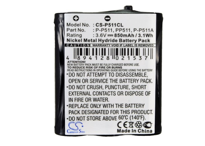 Replacement Battery for Panasonic | Sanyo | Radio Shack KXFPG371 – Cordless Phone – 850mAh / 3.6V