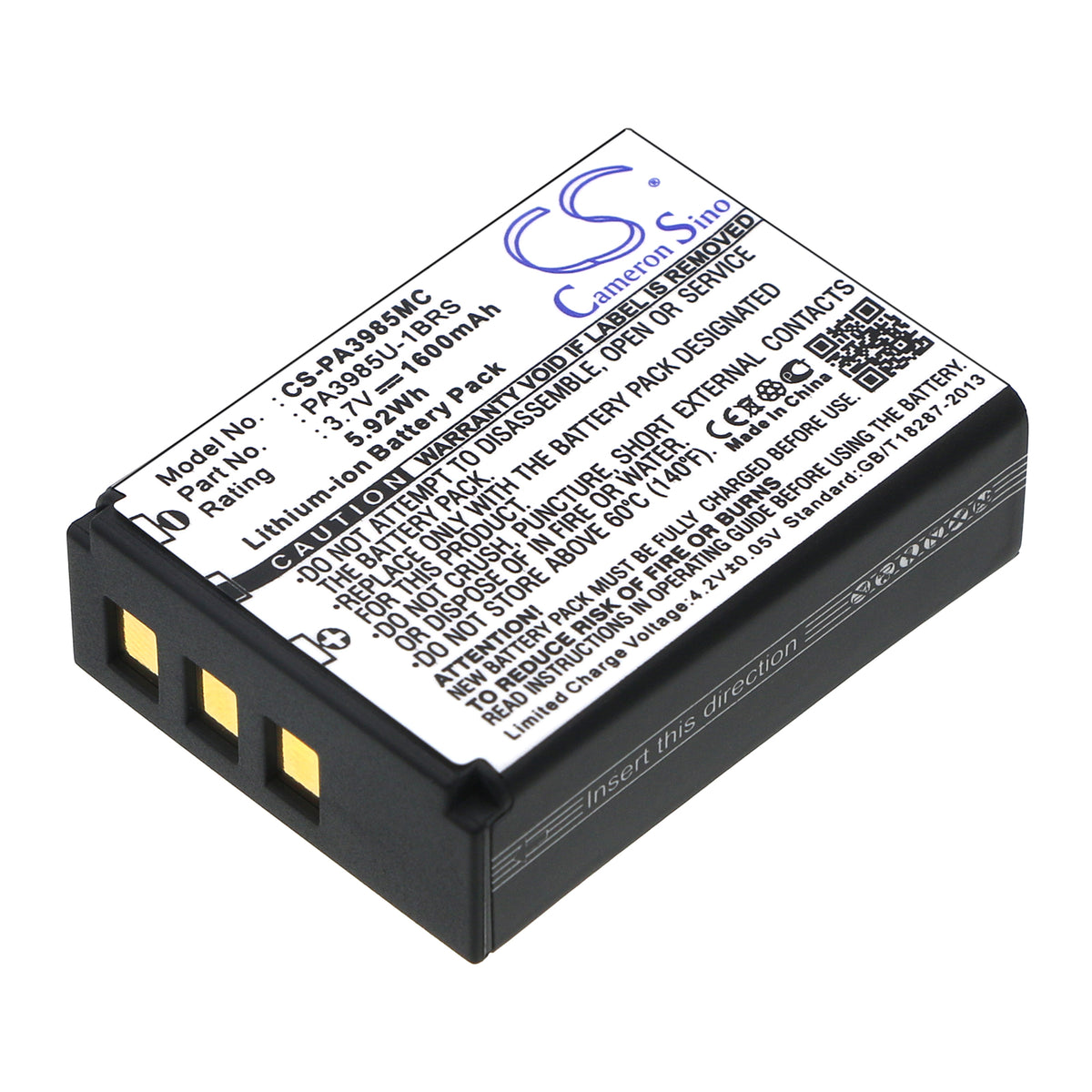 Replacement Battery for Toshiba Camileo X200 – Camera – 1600mAh / 3.7V