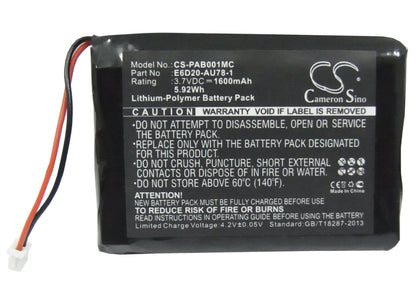 Replacement Battery for Panasonic  Arbitator Body Worn Mics – Camera – 1600mAh / 5.92Wh / 3.7V