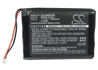Replacement Battery for Panasonic Arbitrator Body Worn Mics – Camera – 1600mAh / 3.7V
