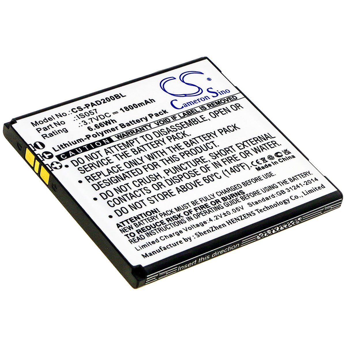 Replacement Battery for Pax D200 – Payment Terminal – 1800mAh / 3.7V