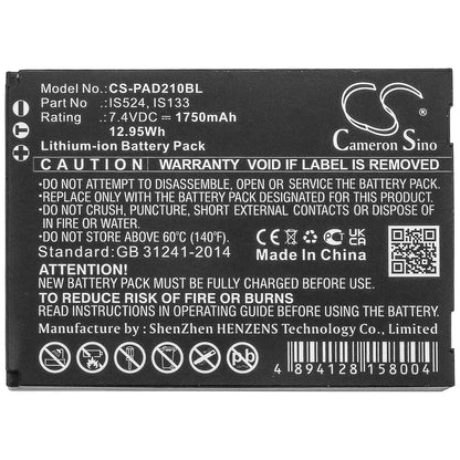 Replacement Battery for Pax D210 – Payment Terminal – 1750mAh / 7.4V