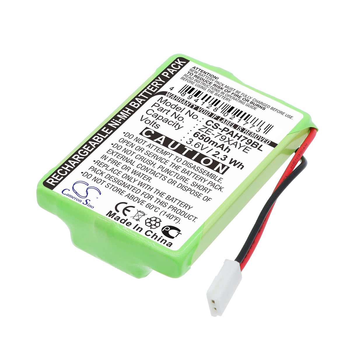 Replacement Battery for Panasonic Handheld ZE-79UNCY – Barcode Scanner – 650mAh / 3.6V