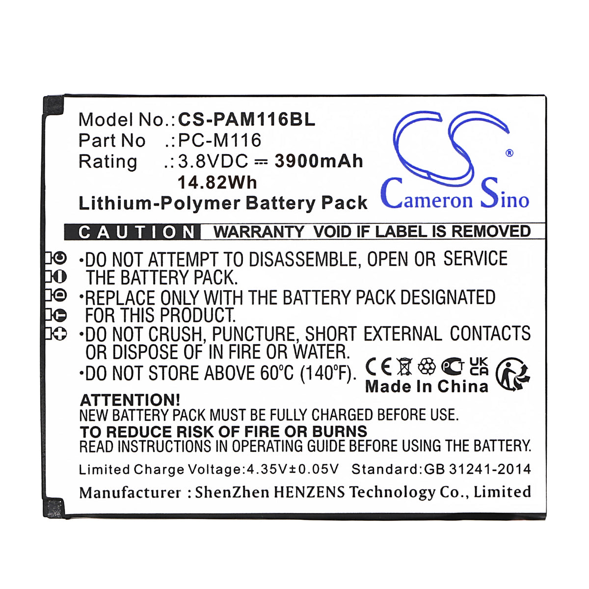 Replacement Battery for Pax X5 – Payment Terminal – 3900mAh / 3.8V