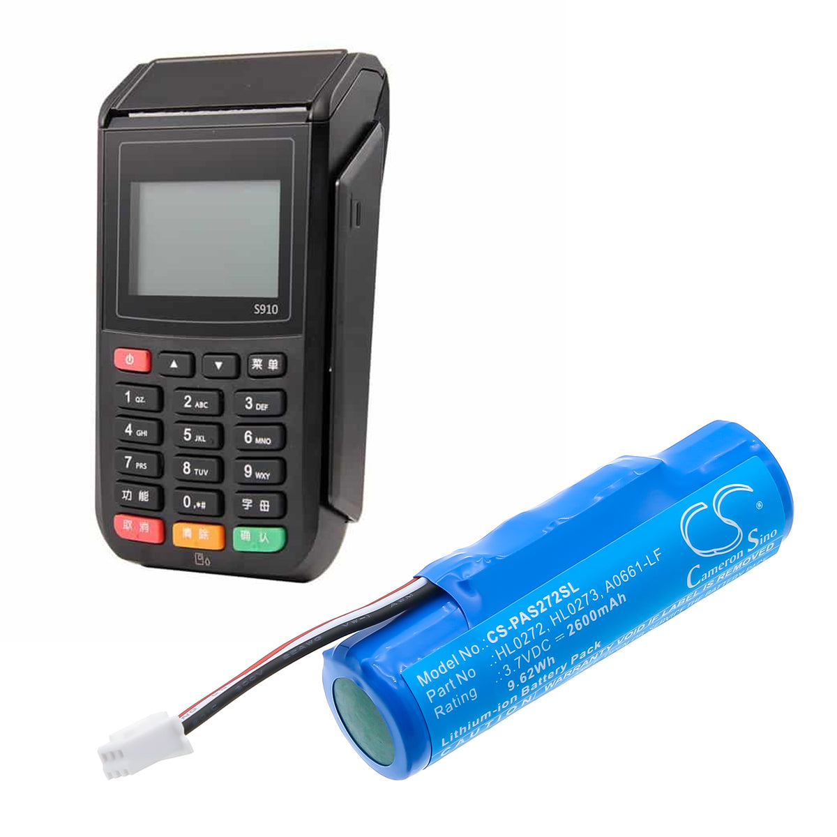 Replacement Battery for Pax S910 – Payment Terminal – 2600mAh / 3.7V