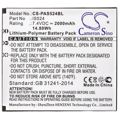 Replacement Battery for Pax IS524 – Payment Terminal – 2000mAh / 7.4V