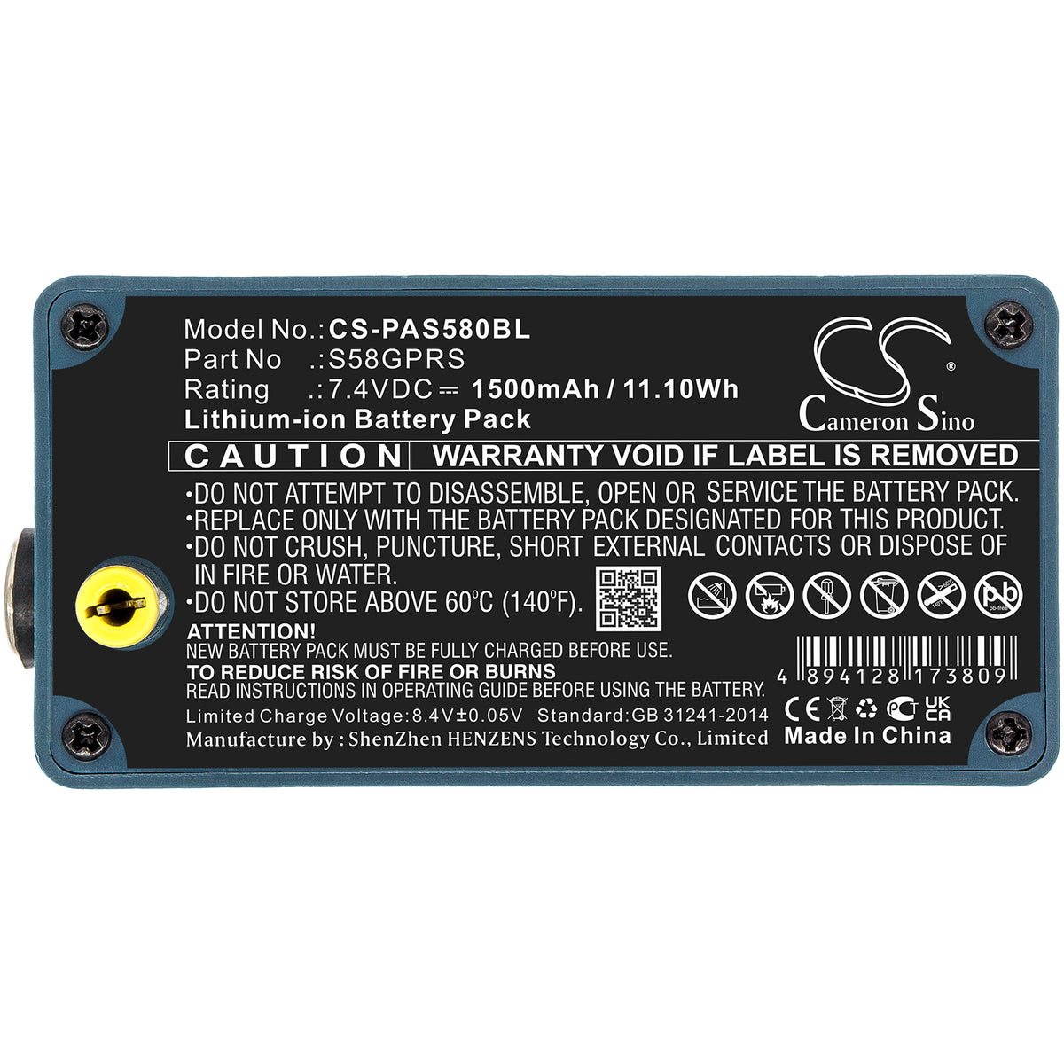 Replacement Battery for Pax S58 – Payment Terminal – 1500mAh / 7.4V