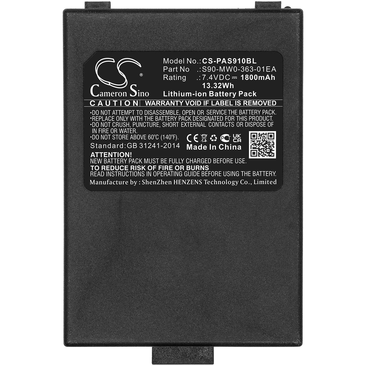 Replacement Battery for Pax S90 3G – Payment Terminal – 1800mAh / 7.4V