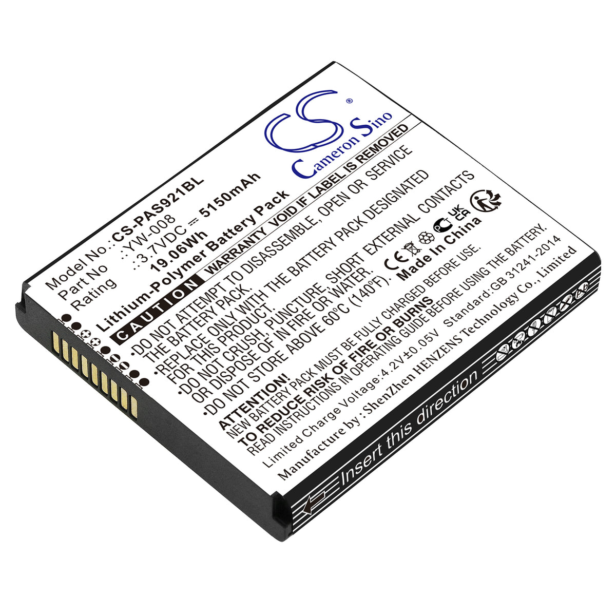 Replacement Battery for Pax A920 Pro – Payment Terminal – 5150mAh / 3.7V