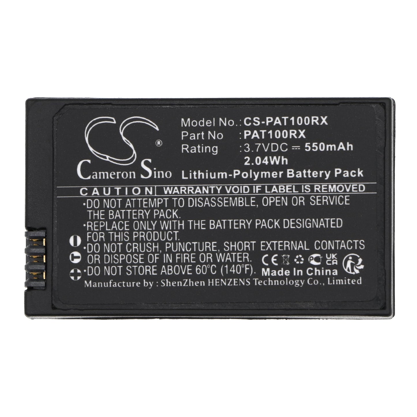 Replacement Battery for Parrot  Airborne Cargo – Drones – 550mAh / 2.04Wh / 3.7V
