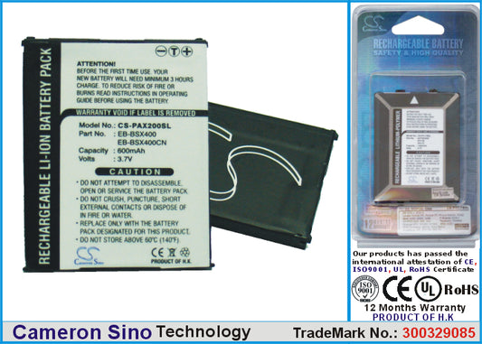 Replacement Battery for Panasonic X200 – Mobile, SmartPhone – 600mAh / 3.7V - image 1