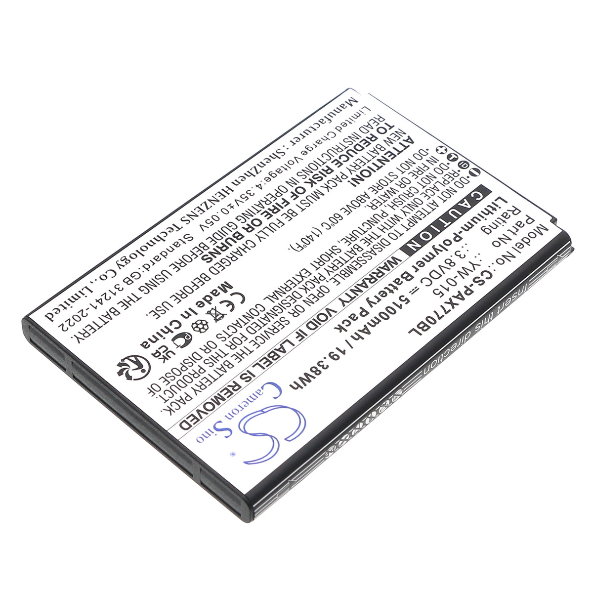 Replacement Battery for Pax A77 – Payment Terminal – 5100mAh / 3.8V