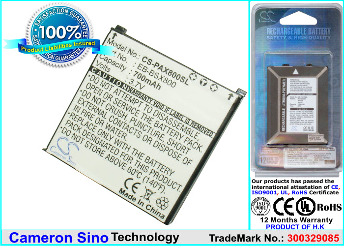 Replacement Battery for Panasonic X800 – Mobile, SmartPhone – 700mAh / 3.7V - image 1