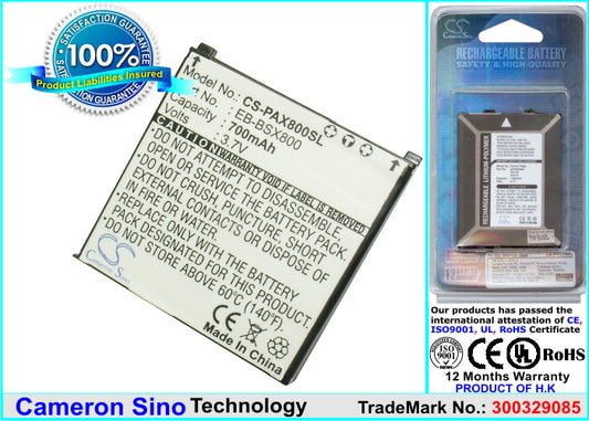 Replacement Battery for Panasonic X800 – Mobile, SmartPhone – 700mAh / 3.7V - image 1