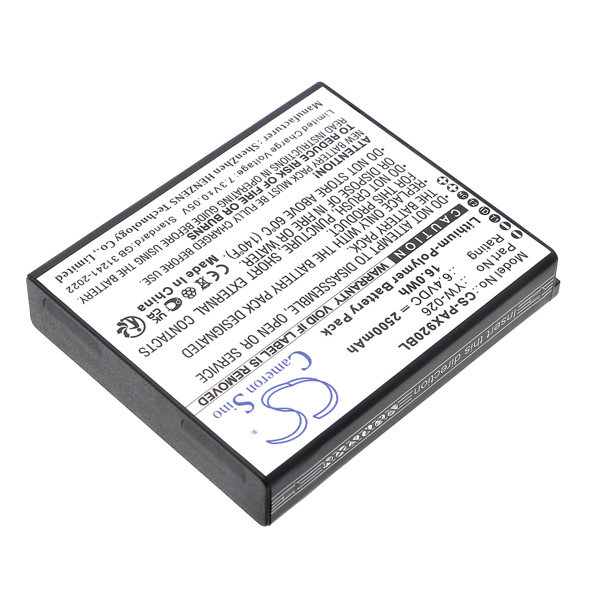 Replacement Battery for Pax A920 MAX – Payment Terminal – 2500mAh / 6.4V