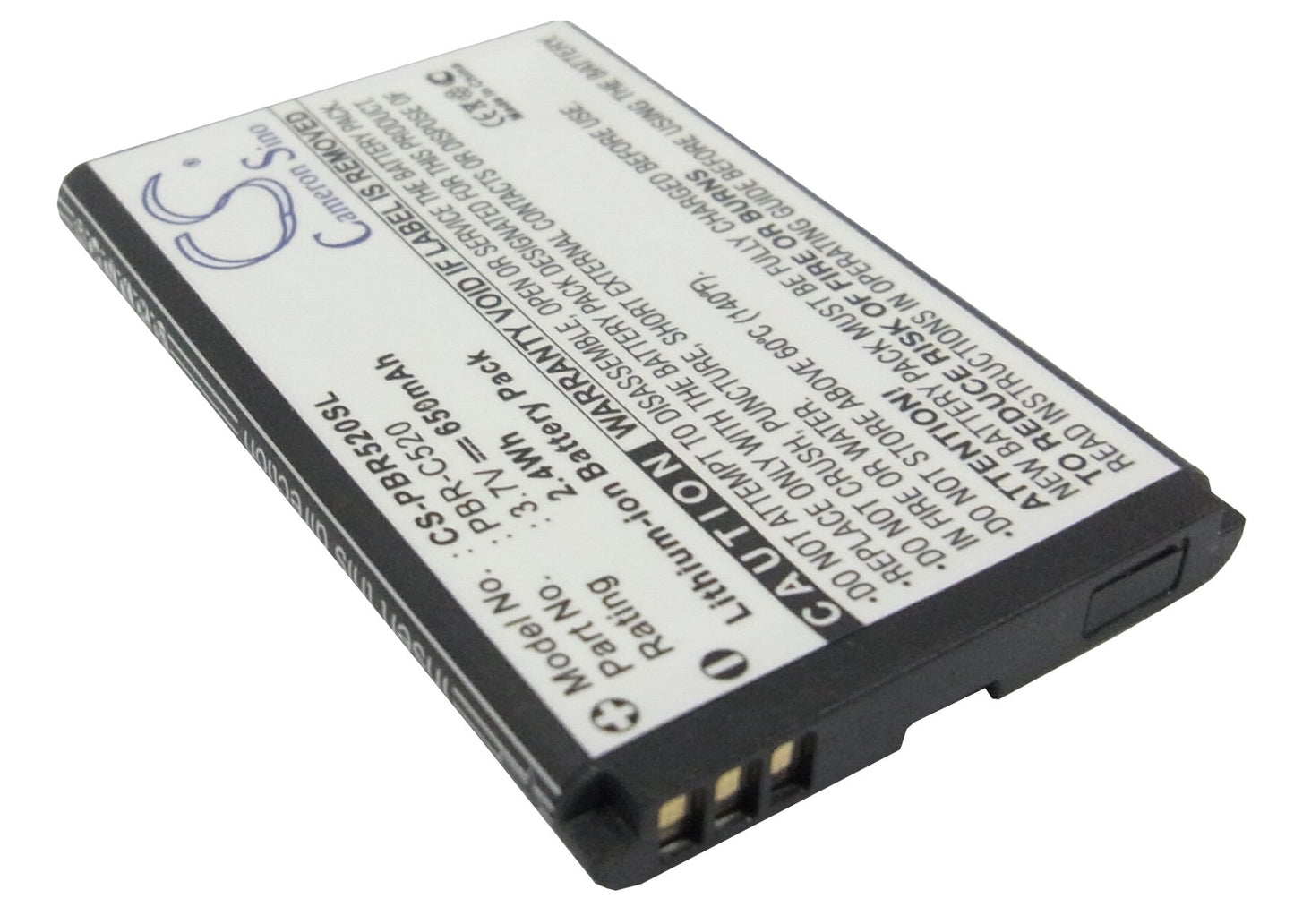 Replacement Battery for Pantech  Breeze – Mobile, SmartPhone – 650mAh/2.4Wh / 3.7V
