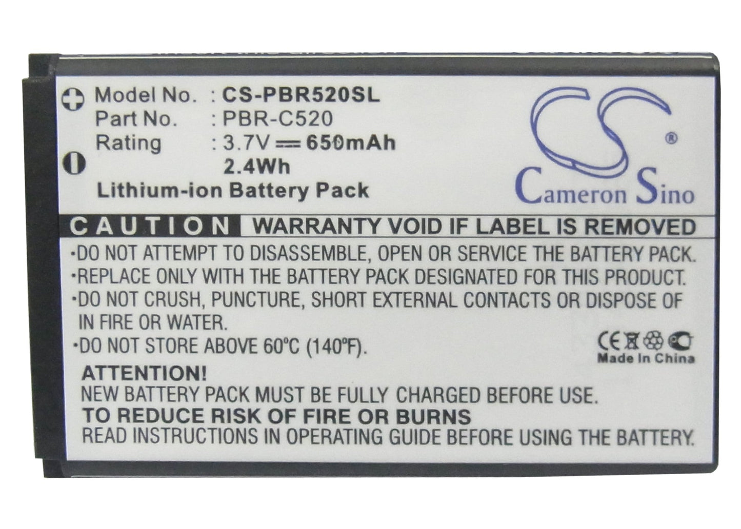 Replacement Battery for Audiovox  CDM-8964 – Mobile, SmartPhone – 650mAh/2.4Wh / 3.7V