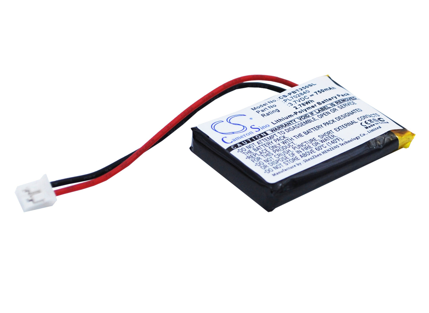 Replacement Battery for Philips  BT2500 – Speaker – 750mAh / 2.78Wh / 3.7V