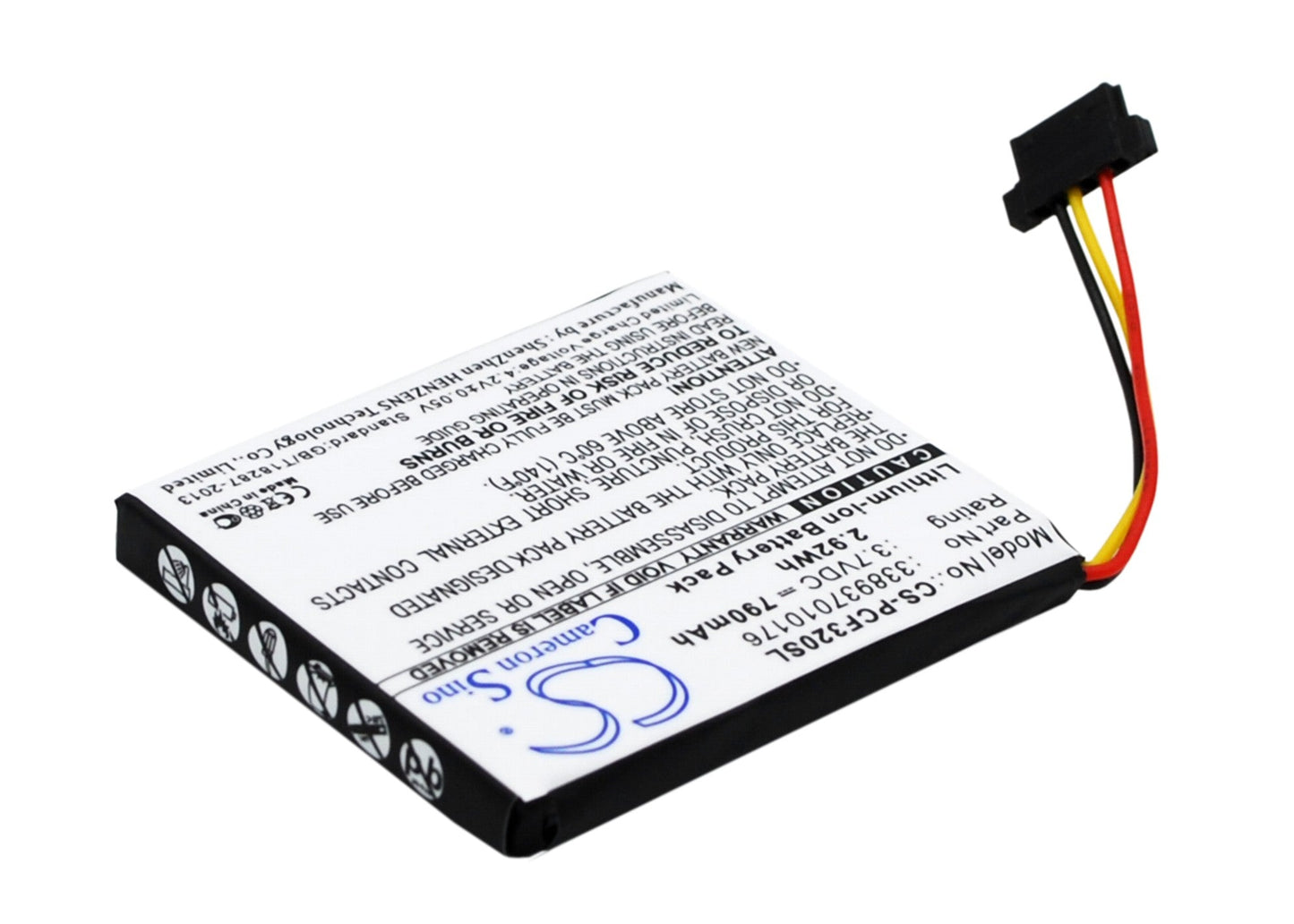 Replacement Battery for Pioneer  AVIC-F AVIC-U – GPS, Navigator – 790mAh / 2.92Wh / 3.7V