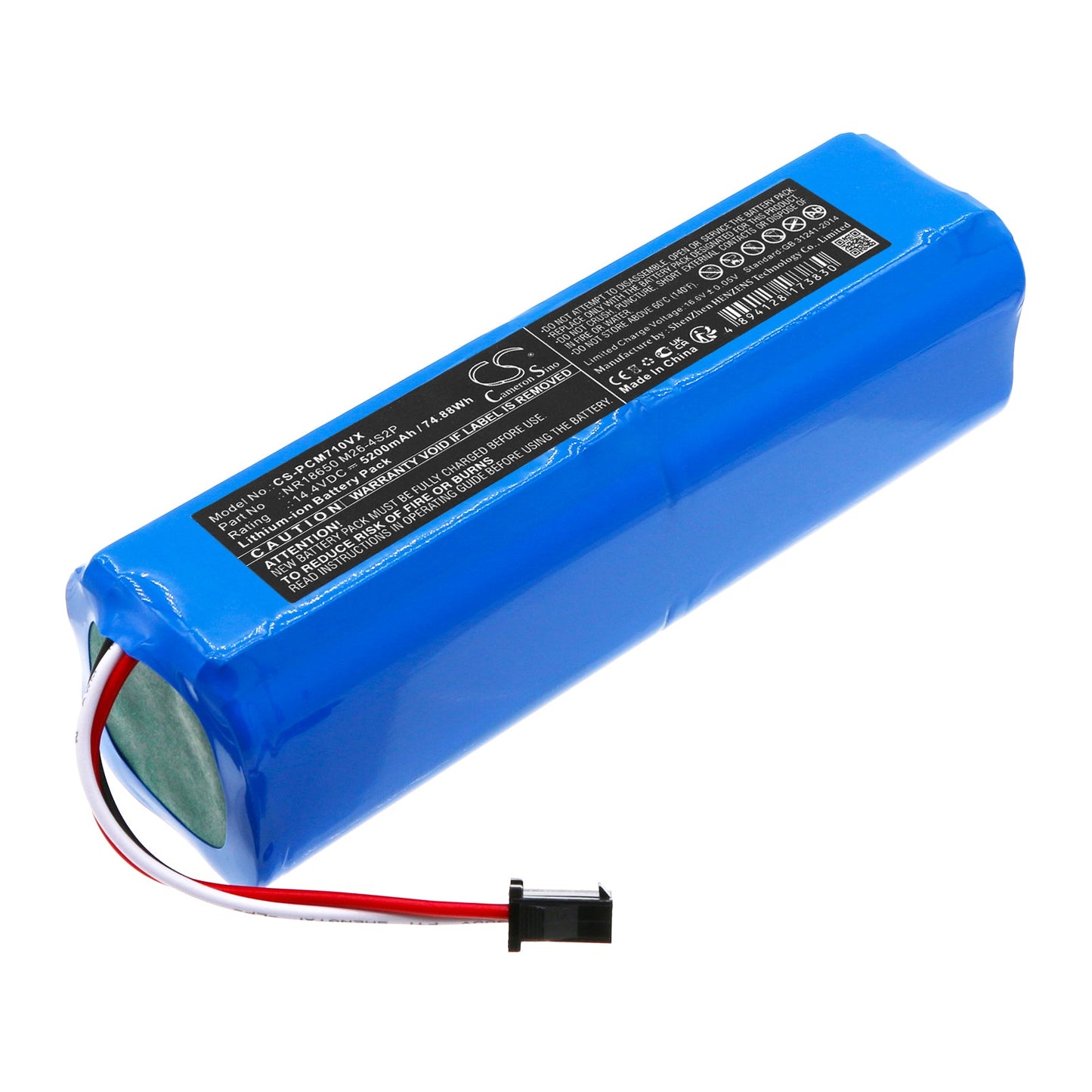 Replacement Battery for Tefal  X-ploter serie 60 – Vacuum – 5200mAh / 74.88Wh / 14.4V