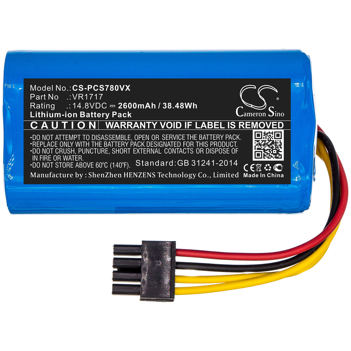 Replacement Battery for Proscenic | Airrobo | ROVUS | SUZUKA Cocoa Smart 790T – Vacuum – 2600mAh / 14.8V