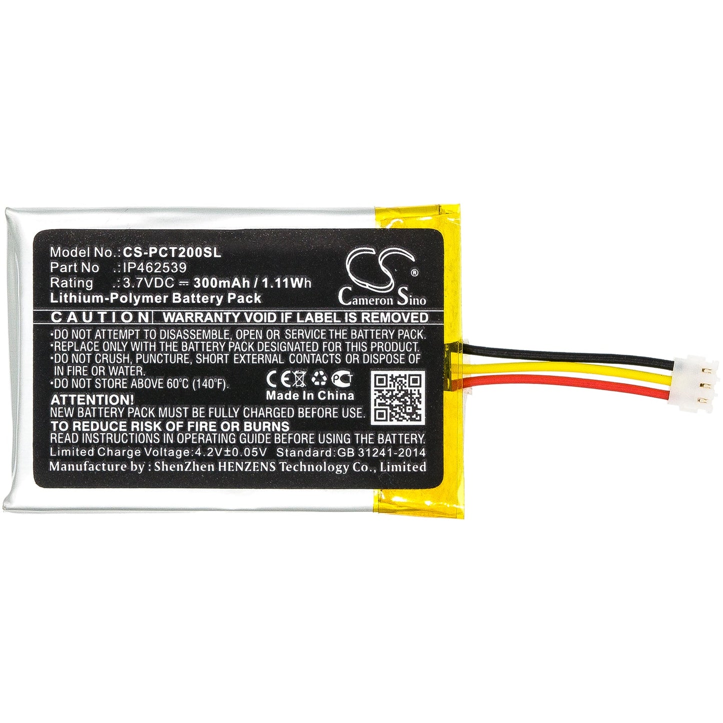 Replacement Battery for Phonak  ComPilot – Wireless Headset – 300mAh / 1.11Wh / 3.7V