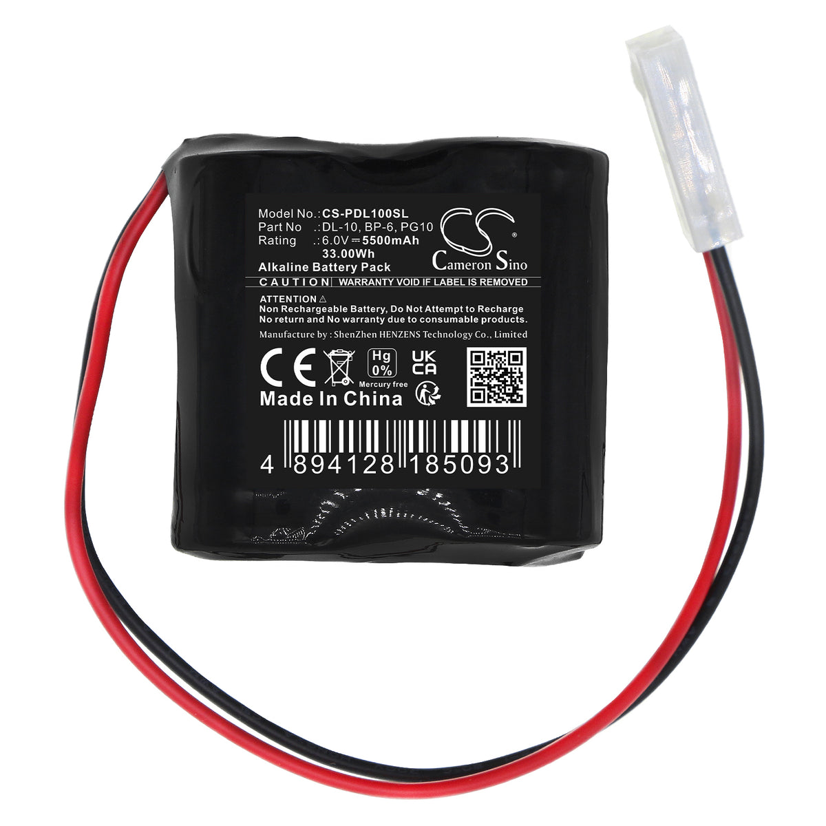 Replacement Battery for Panic Door BP6 – Door Lock – 5500mAh / 6V