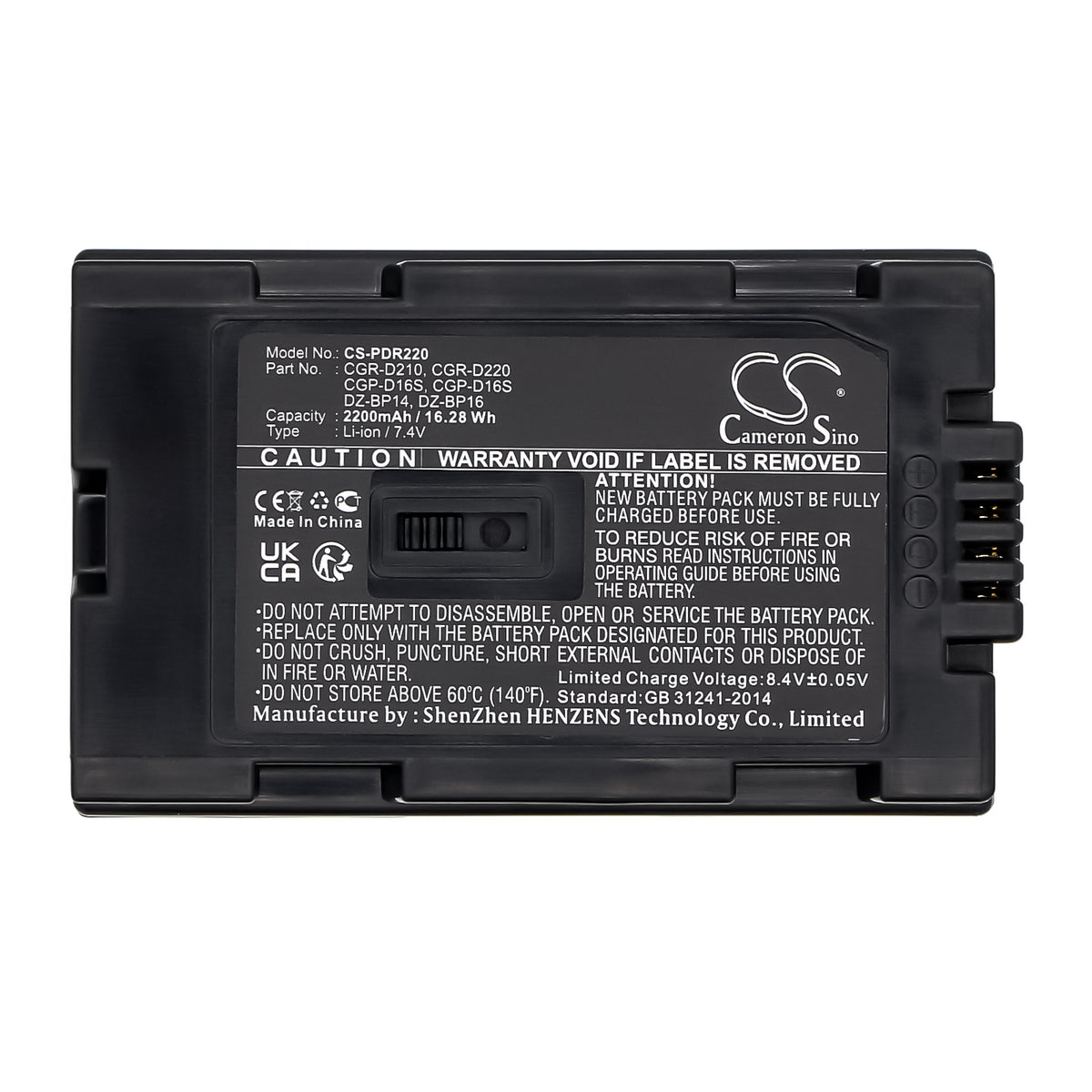 Replacement Battery for Panasonic | Hitachi AG-DVC15 – Camera – 2200mAh / 7.4V