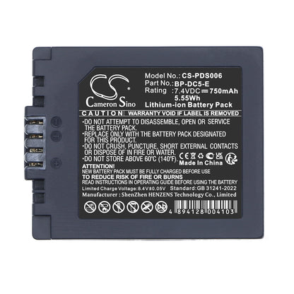 Replacement Battery for Panasonic | Leica Lumix DMC-FZ50EB-K – Camera – 750mAh / 7.4V