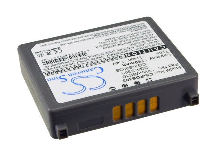 Replacement Battery for Panasonic  SDR-S100 – Camera – 760mAh / 7.4V
