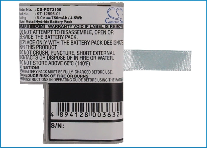 Replacement Battery for Symbol  PDT 3100 – Barcode Scanner – 750mAh / 4.50Wh / 6.0V