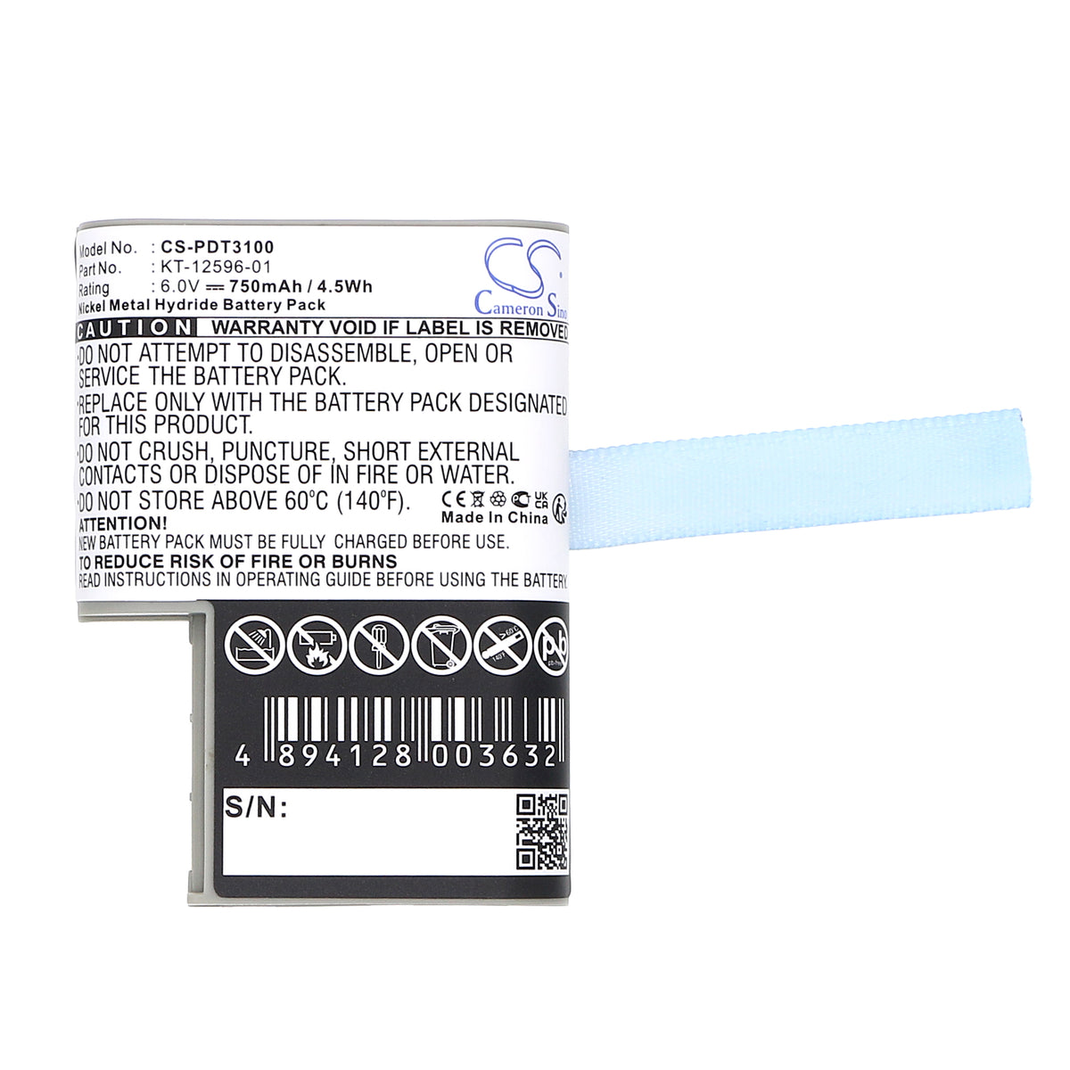 Replacement Battery for Symbol PDT 3100 – Barcode Scanner – 750mAh / 6V