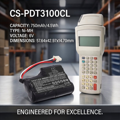 Replacement Battery for Symbol PDT 3100 – Barcode Scanner – 750mAh / 6V