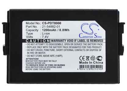 Replacement Battery for Symbol  PDT8000 – Barcode Scanner – 1200mAh / 8.88Wh / 7.4V