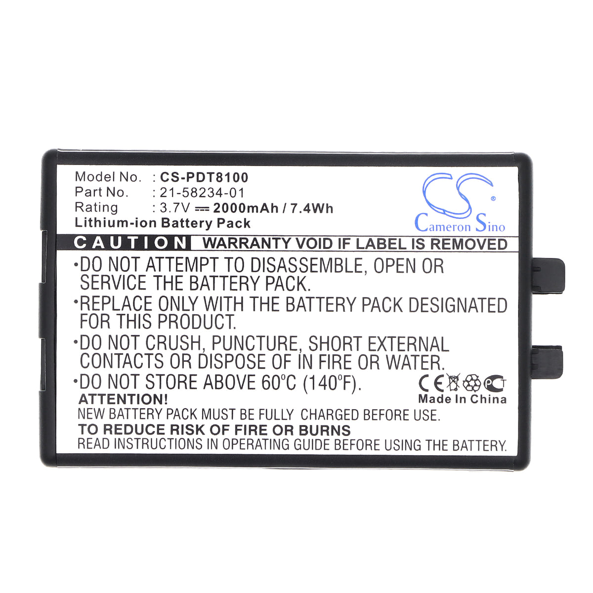 Replacement Battery for Symbol PDT8100 – Barcode Scanner – 2000mAh / 3.7V