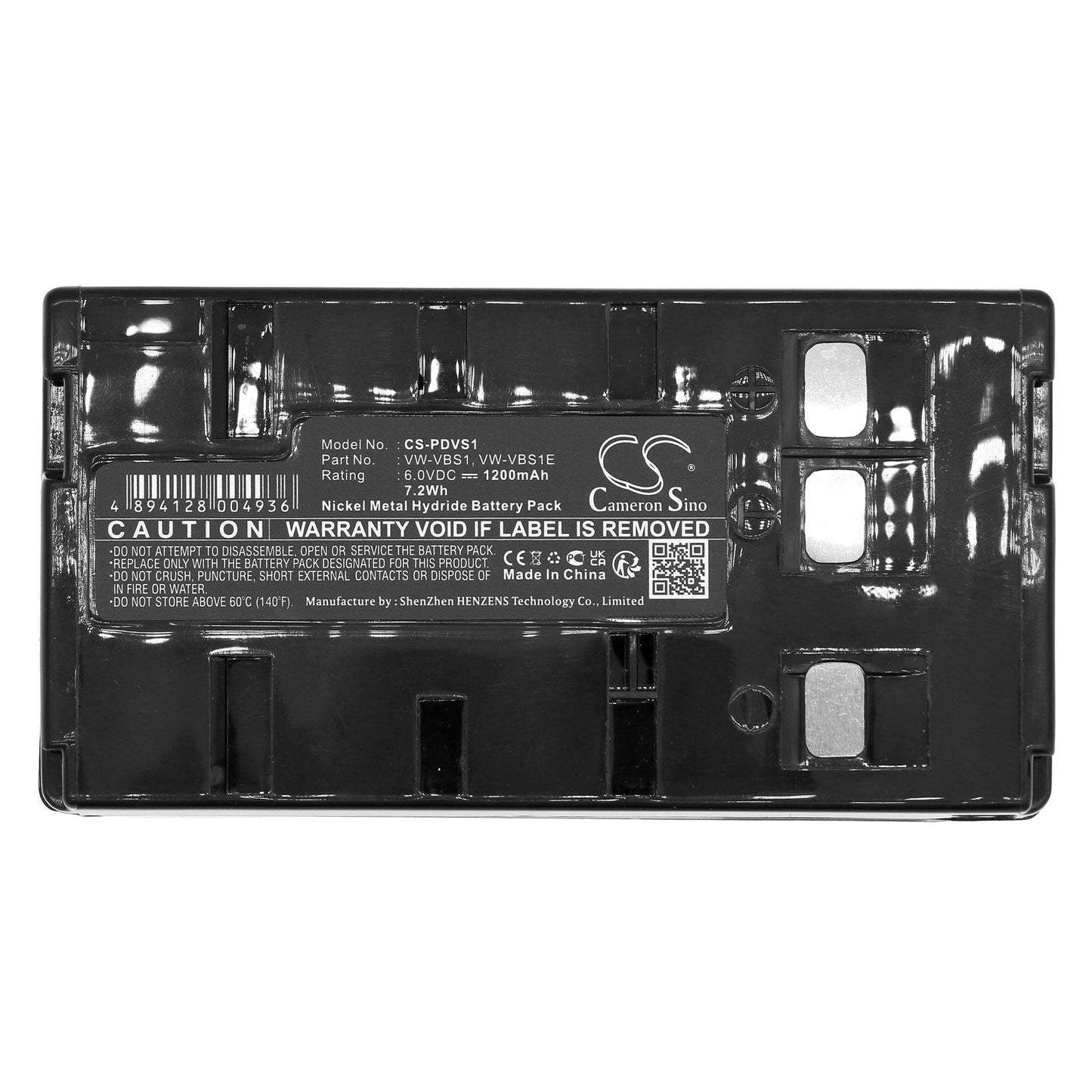 Replacement Battery for QUASAR  500VM-505 – Camera – 1200mAh / 7.20Wh / 6.0V
