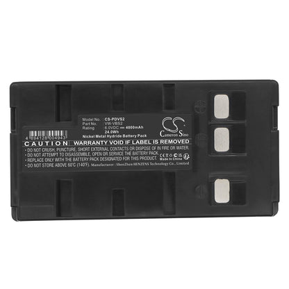 Replacement Battery for Panasonic NV-3CCD1 – Camera – 4000mAh / 6V