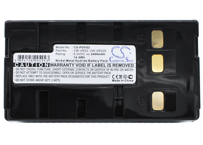 Replacement Battery for Panasonic  NV-3CCD1 – Camera – 4000mAh / 24.0Wh / 6.0V