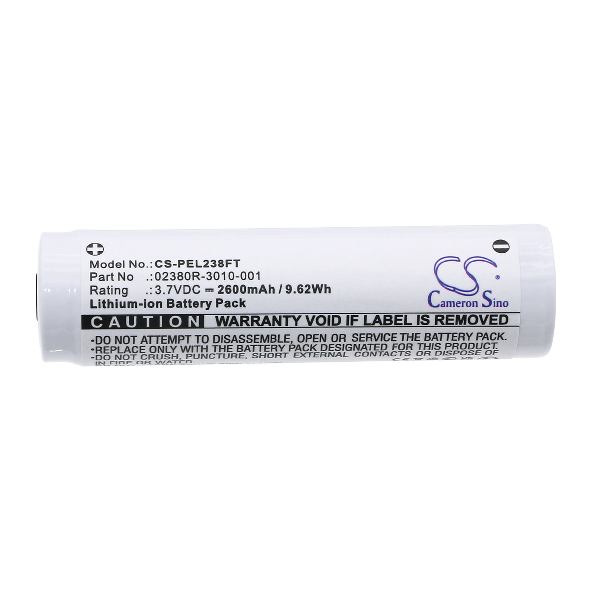 Replacement Battery for Pelican 7610 Tactical Flashlight – Flashlight – 2600mAh / 3.7V