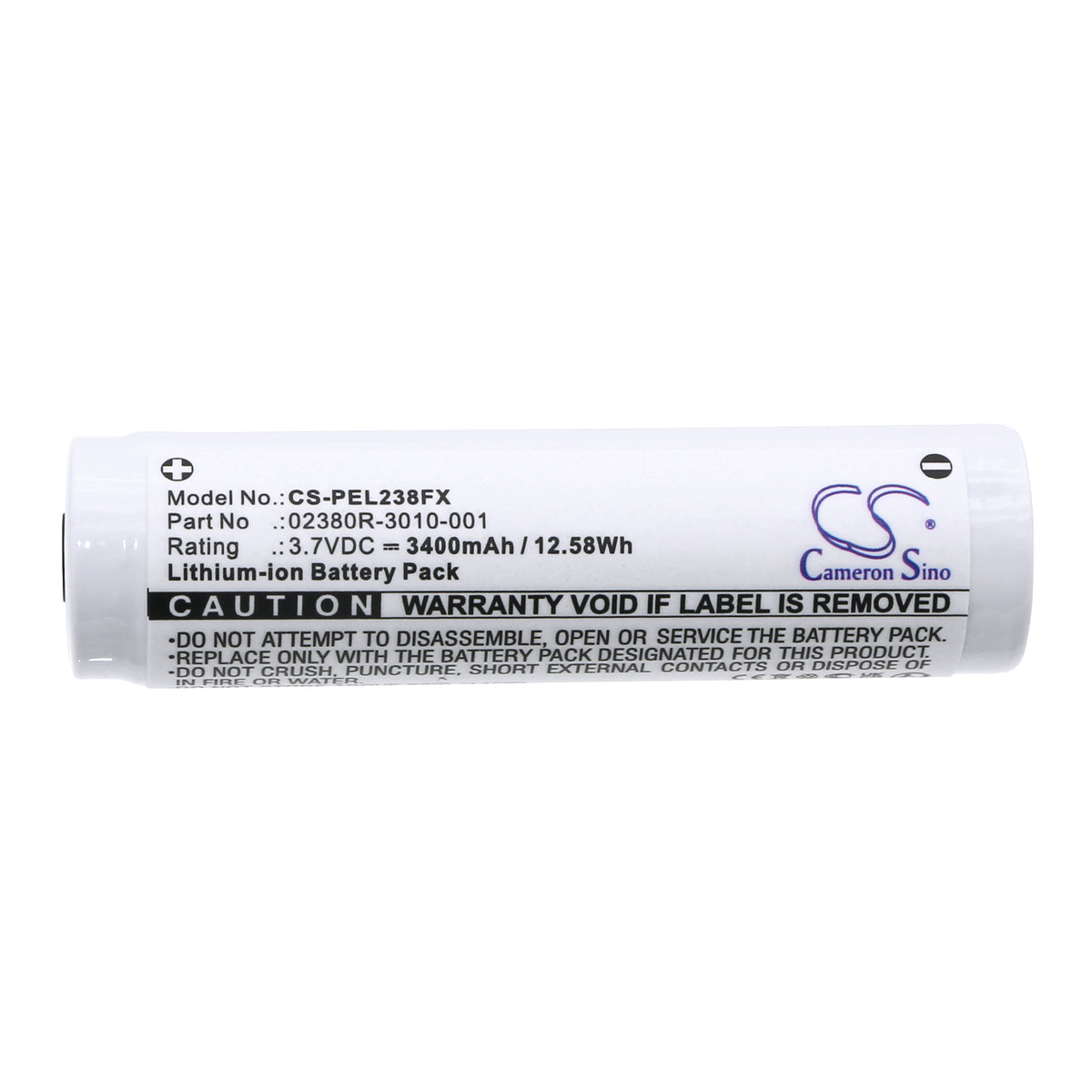 Replacement Battery for Pelican 7610 Tactical Flashlight – Flashlight – 3400mAh / 3.7V
