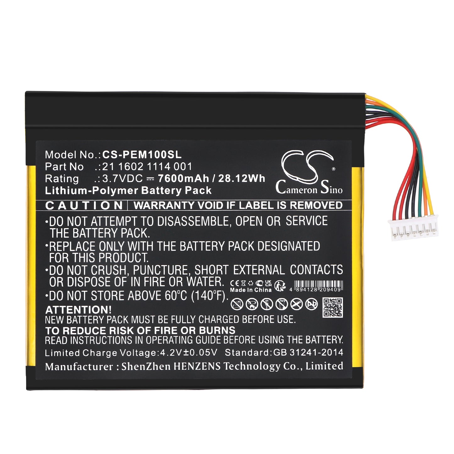 Replacement Battery for ParTner EM-100 – Tablet – 7600mAh / 3.7V - image 3
