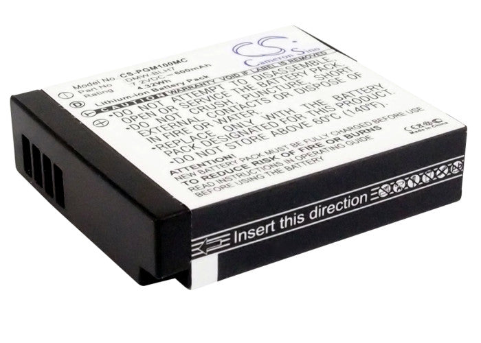 Replacement Battery for Panasonic  Lumix DMC-GM1 – Camera – 600mAh / 4.32Wh / 7.2V