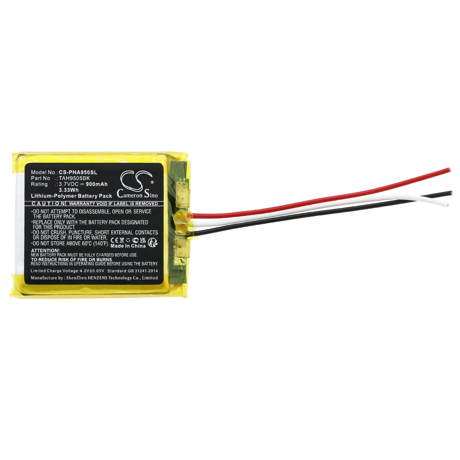 Replacement Battery for Philips TAH9505BK – Wireless Headset – 900mAh / 3.7V - image 3
