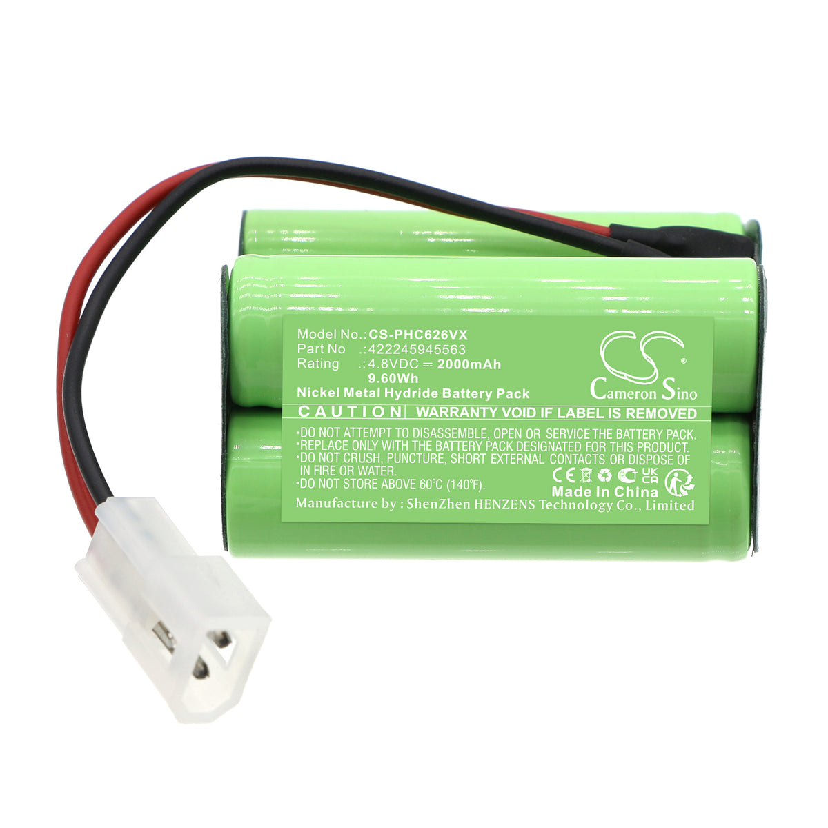 Replacement Battery for Philips FC6126/01 – Vacuum – 2000mAh / 4.8V