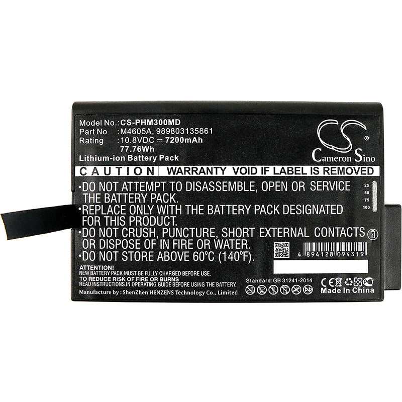 Replacement Battery for Philips 740 Select Vital Signs Monitor – Medical – 7200mAh / 10.8V - image 5
