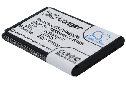 Replacement Battery for Philips Pocket Memo DPM6000 – Recorder – 1250mAh / 3.7V - image 1
