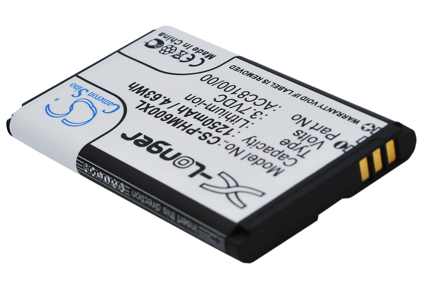 Replacement Battery for Philips Pocket Memo DPM6000 – Recorder – 1250mAh / 3.7V - image 2