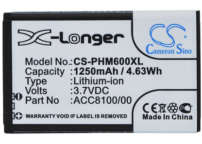 Replacement Battery for Philips Pocket Memo DPM6000 – Recorder – 1250mAh / 3.7V - image 5